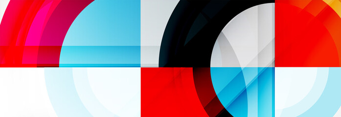 Obraz premium Round shapes, triangles and circles. Modern abstract background