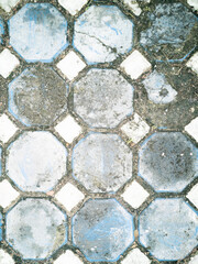 hexagonal paving blocks pattern and texture