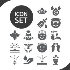 Simple set of falls related filled icons.