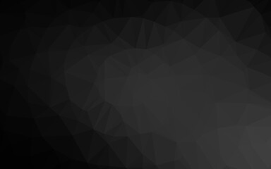 Obraz premium Dark Black vector abstract mosaic pattern.