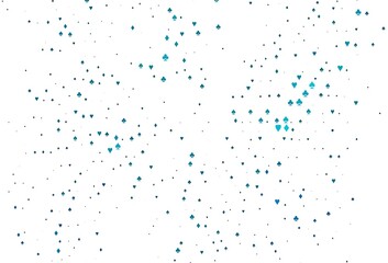 Light BLUE vector pattern with symbol of cards.
