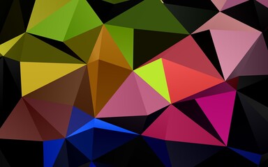 Obraz premium Light Multicolor, Rainbow vector triangle mosaic cover.