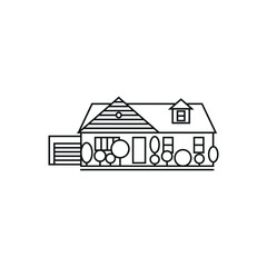 terraced line house illustration vector