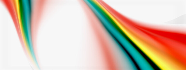 Abstract Background. Smooth flowing lines, blurred waves, rainbow color style stripes. Vector illustrations for covers, banners, flyers and posters and other