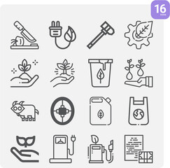 Simple set of devise related lineal icons.