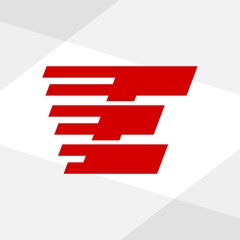 simple abstract futuristic letter E logo