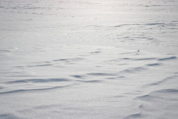 Winter christmas background, white snow texture with copy space