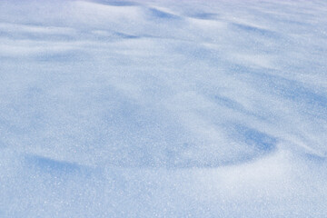 Winter christmas background, white snow texture with copy space