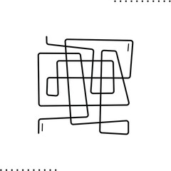 continuous line  minimalist compositions vector icon in outlines