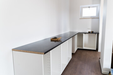 Modular Kitchen Remodeling. House Furniture Installation