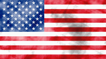 Obraz premium Illustration image of American (USA) flag - 3D rendering