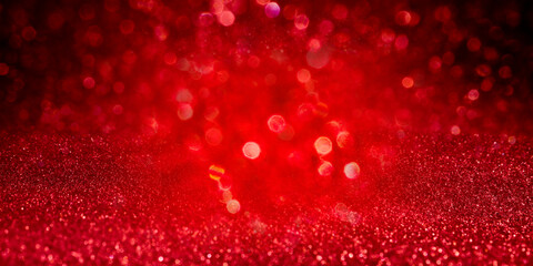 Majestic burgundy sparkle snow. Bright red Christmas background for design, cards, posters.