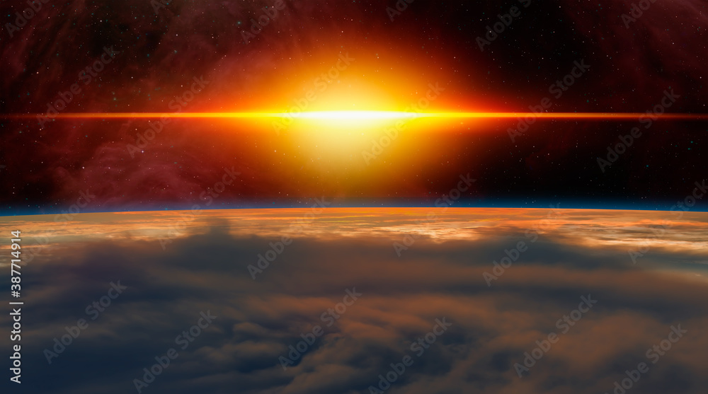 Aufkleber supernova explosion in the center of galaxy 