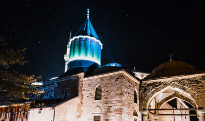 Fototapeta premium Mausoleum of Mevlana - Whirling Dervish sufi religious dance / Konya, Turkey