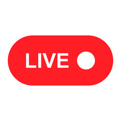 Live streaming icon. Modern air vector button design isolated on white background