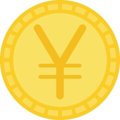 Obraz premium Yen and yuan coin, currency sign used for the Japanese yen and the Chinese yuan