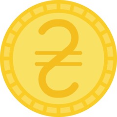 Ukrainian hryvnia coin, national currency of Ukraine