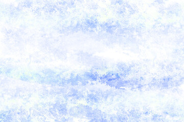 ブルーの水彩タッチの背景素材　アブストラクト　
