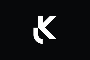 LK logo letter design on luxury background. KL logo monogram initials letter concept. LK icon logo design. KL elegant and Professional letter icon design on black background. K L LK KL