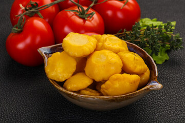 Tasty marinated patisson