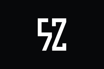 RZ logo letter design on luxury background. ZR logo monogram initials letter concept. RZ icon logo design. ZR elegant and Professional letter icon design on black background. R Z ZR RZ