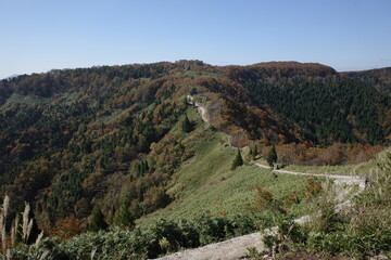 Fototapeta na wymiar とても美しい日本の秋の山の景色