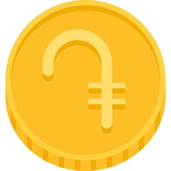 Armenian dram coin,  monetary unit of Armenia