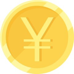 Obraz premium Yen and yuan coin, currency sign used for the Japanese yen and the Chinese yuan