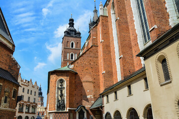St. Mary's Basilica in Cracow, old town,  Poland