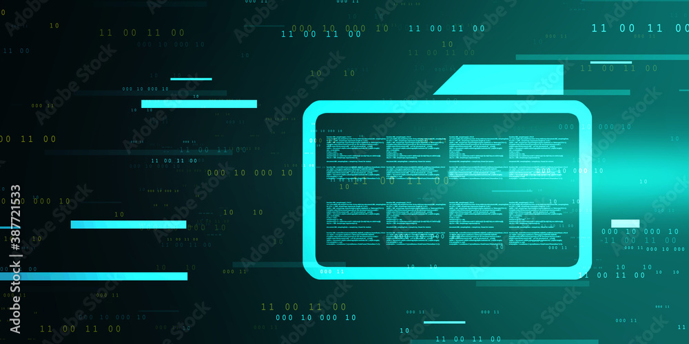 Poster 2d rendering folder with documents