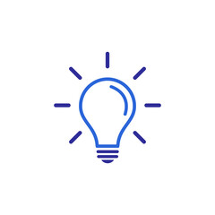 Light Bulb icon vector. Light Bulb sign.   Idea, solution.