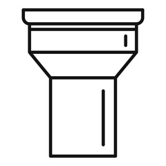 Drainpipe gutter icon, outline style