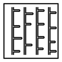 Paving concrete icon, outline style