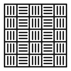 Paving stone icon, outline style