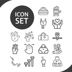 Simple set of digital arteries related lineal icons.