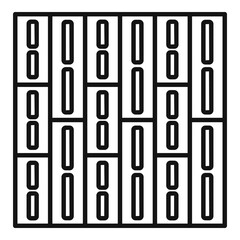 Paving decoration icon, outline style