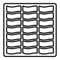 Paving material icon, outline style