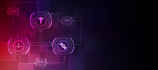 2D illustration medical structure background