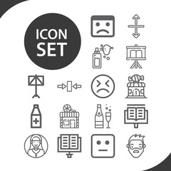 Simple set of alone related lineal icons.