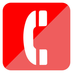 Phone icon, flat design template, vector	

