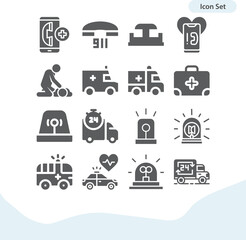 Simple set of urgent related filled icons.