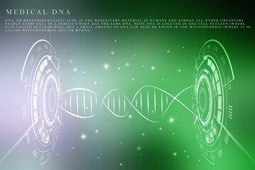 2d render of dna structure, abstract background
