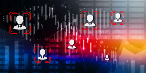 2d illustration Business Network concept
