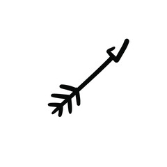 Hand drawn arrow. Simple vector icon