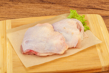 Raw chicken hip for cooking