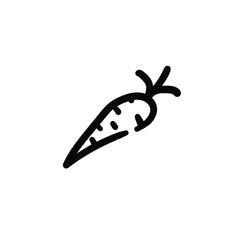 Hand drawn carrot. Simple vector icon