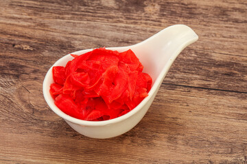 Asian cuisine marinated ginger root