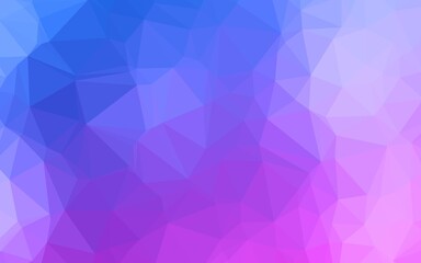 Obraz premium Light Pink, Blue vector polygon abstract background.