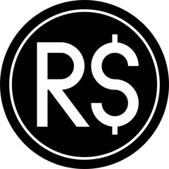 Brazilian real coin, official currency of Brazil