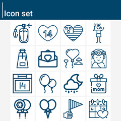 Simple set of tomorrow related lineal icons.